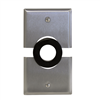 Single Gang Split Stainless Steel Plate with rubber grommet and 1" hole