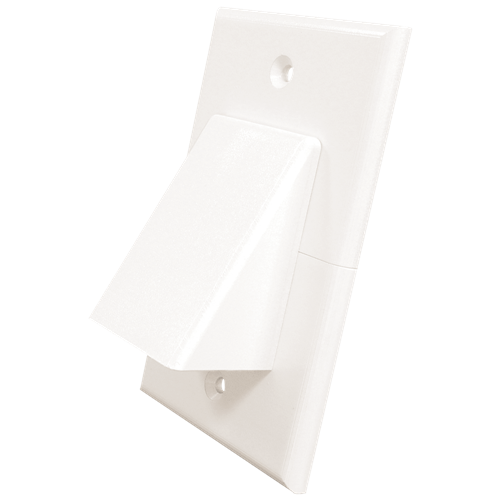 Single Gang Cable Vent, White