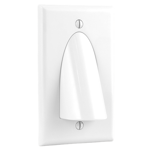 Single Gang Nose Plate, White