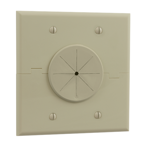 Double Gang Splitport™ with Grommet, Ivory