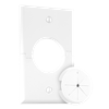 Single Gang Splitport™ with Grommet, White