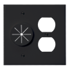 Duplex Receptacle Plate with Grommet