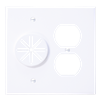 Duplex Receptacle Plate with Grommet